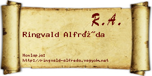 Ringvald Alfréda névjegykártya